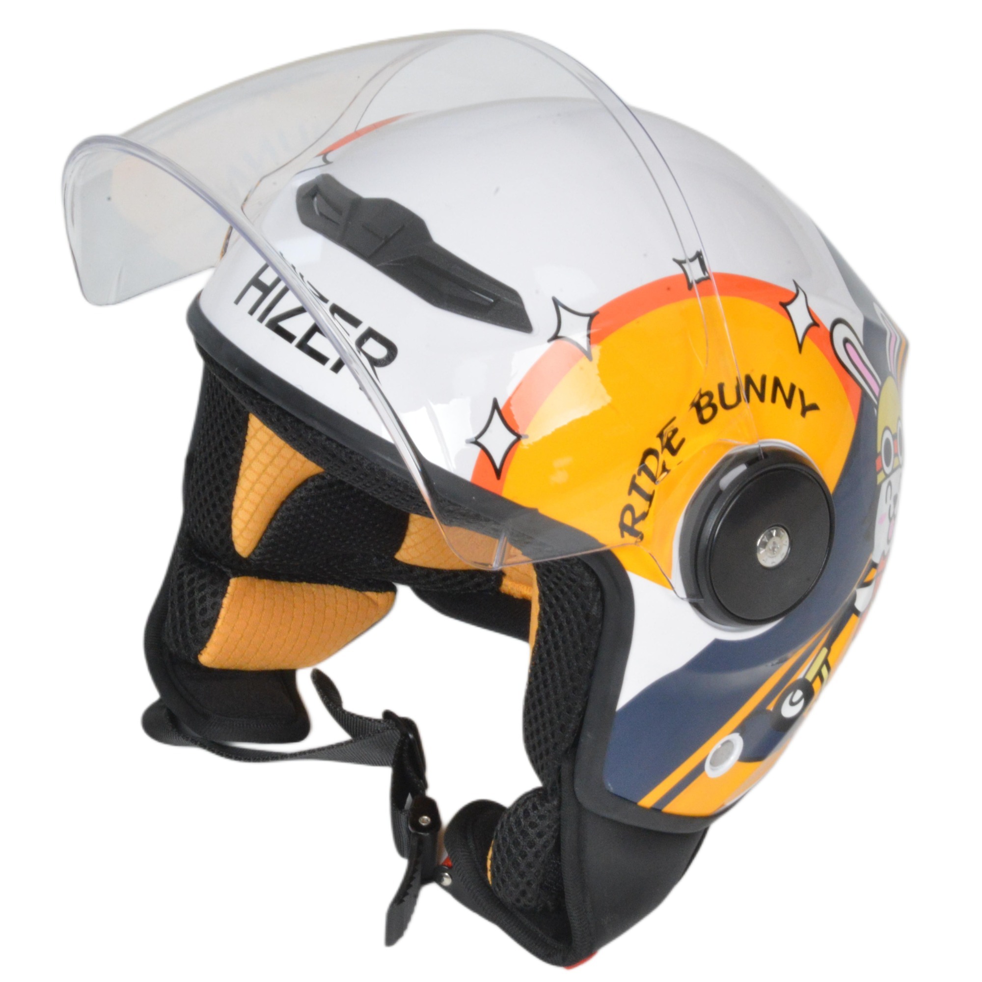 Шлем мото открытый HIZER J511 №1 yellow/black (S) детский Шлем мото открытый HIZER J511 №1 yellow/black (S) детский