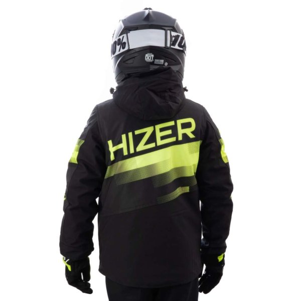 Куртка для снегохода (детская) HIZER #4 black-yellow (текстиль) (14Y)