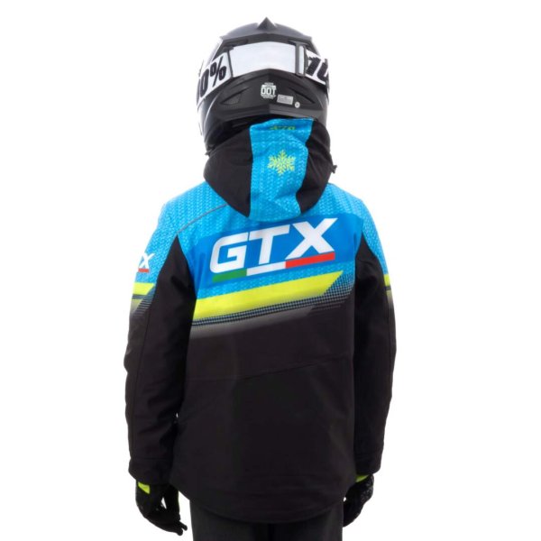 Куртка для снегохода (детская) GTX #4 black-blue (текстиль) (14Y)