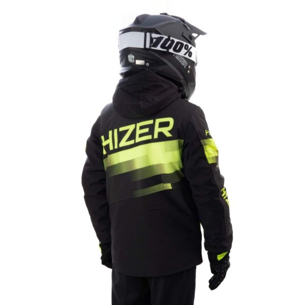 Куртка для снегохода (детская) HIZER #4 black-yellow (текстиль) (14Y)