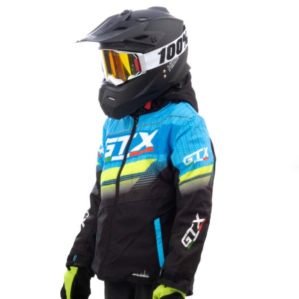 Куртка для снегохода (детская) GTX #4 black-blue (текстиль) (14Y)