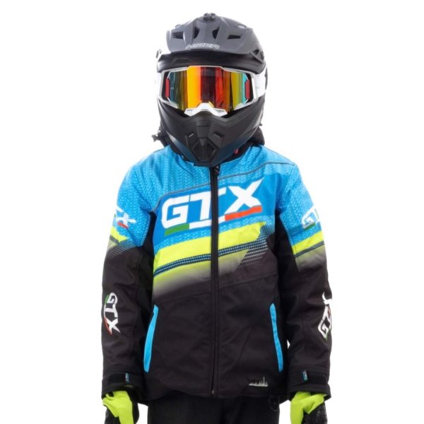 Куртка для снегохода (детская) GTX #4 black-blue (текстиль) (14Y)